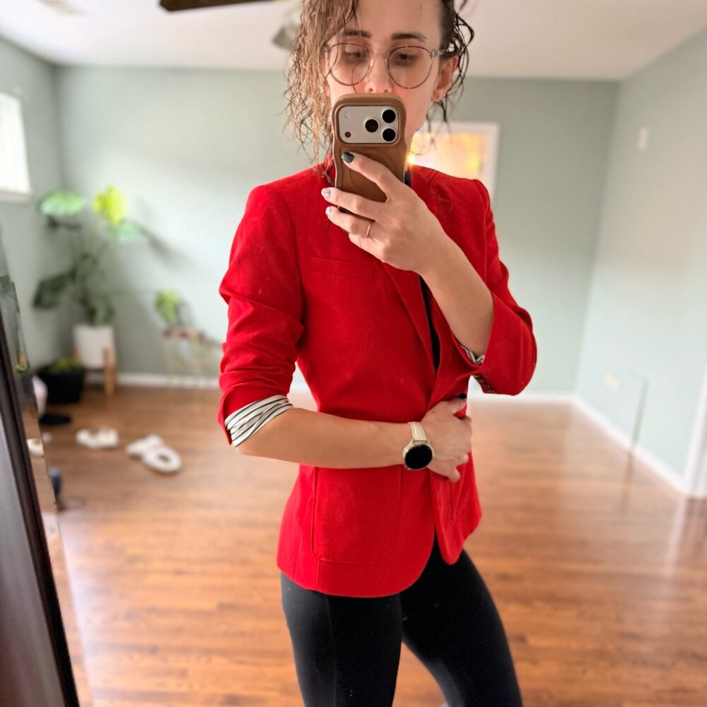 The Limited Red Tailored Blazer – XS | Classic Power Jacket